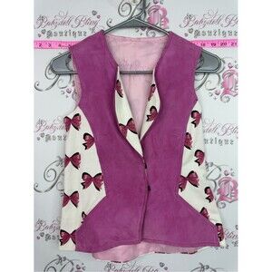 Vest bows ribbons purple Pink & Bow-Print Vest